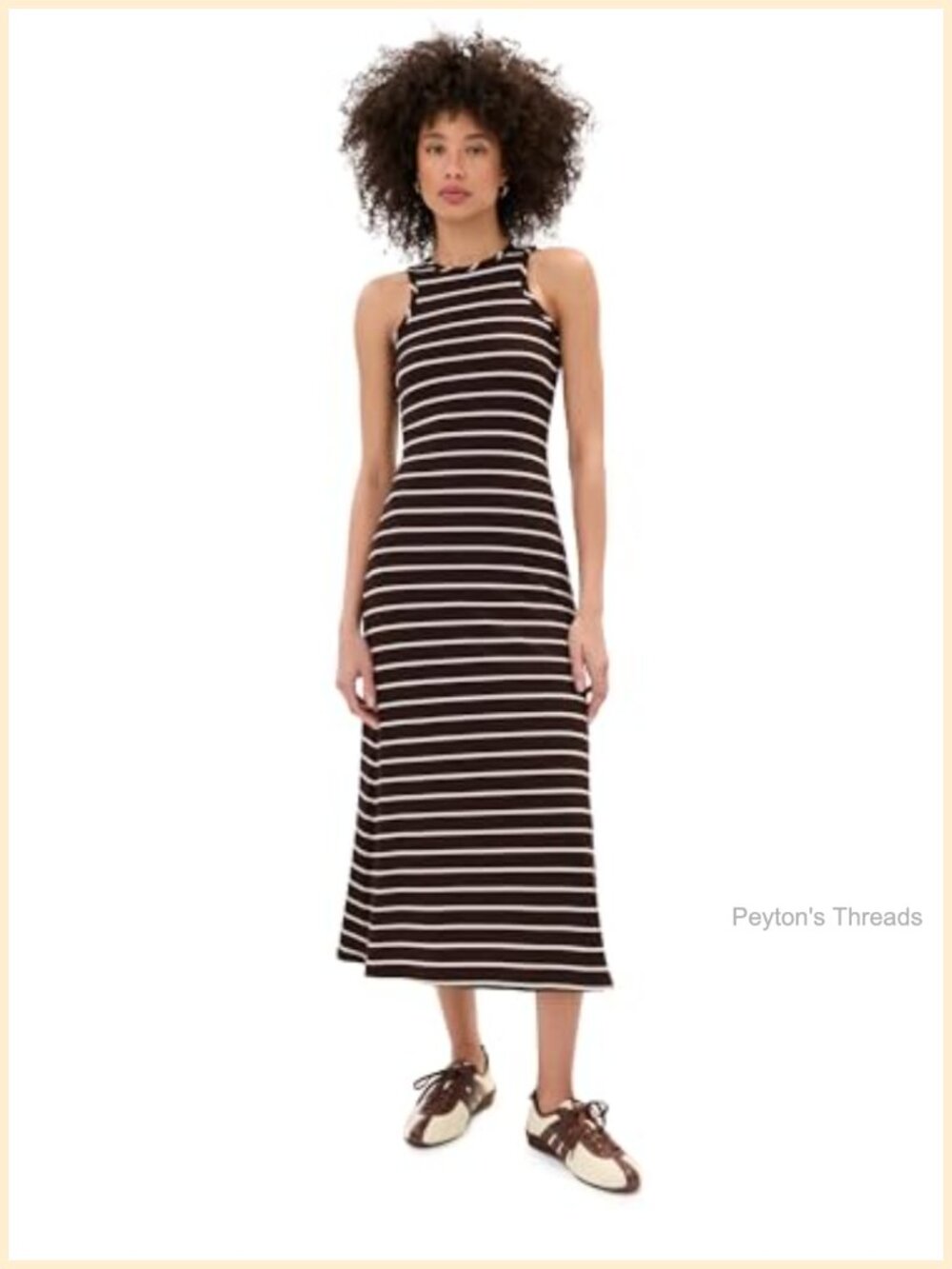 Women's Midi A-Line Sleeveless Jersey Dress